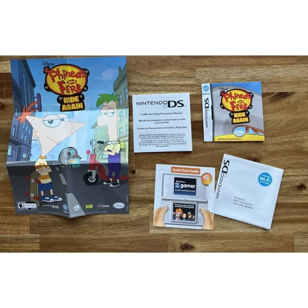Nintendo DS Phineas and Ferb: Ride‎ Again - Complete in Box Working Tested